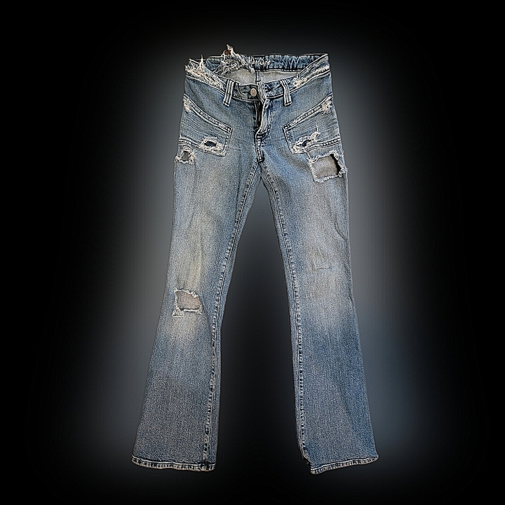 Vintage Italian distressed flare jeans size xs/s